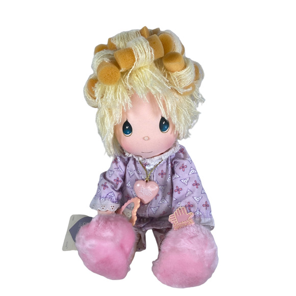 VTG 1984 Precious Moments Sylvie 15” Doll w/ Curler Mirror Locket & Applause Tag - Picture 9 of 9